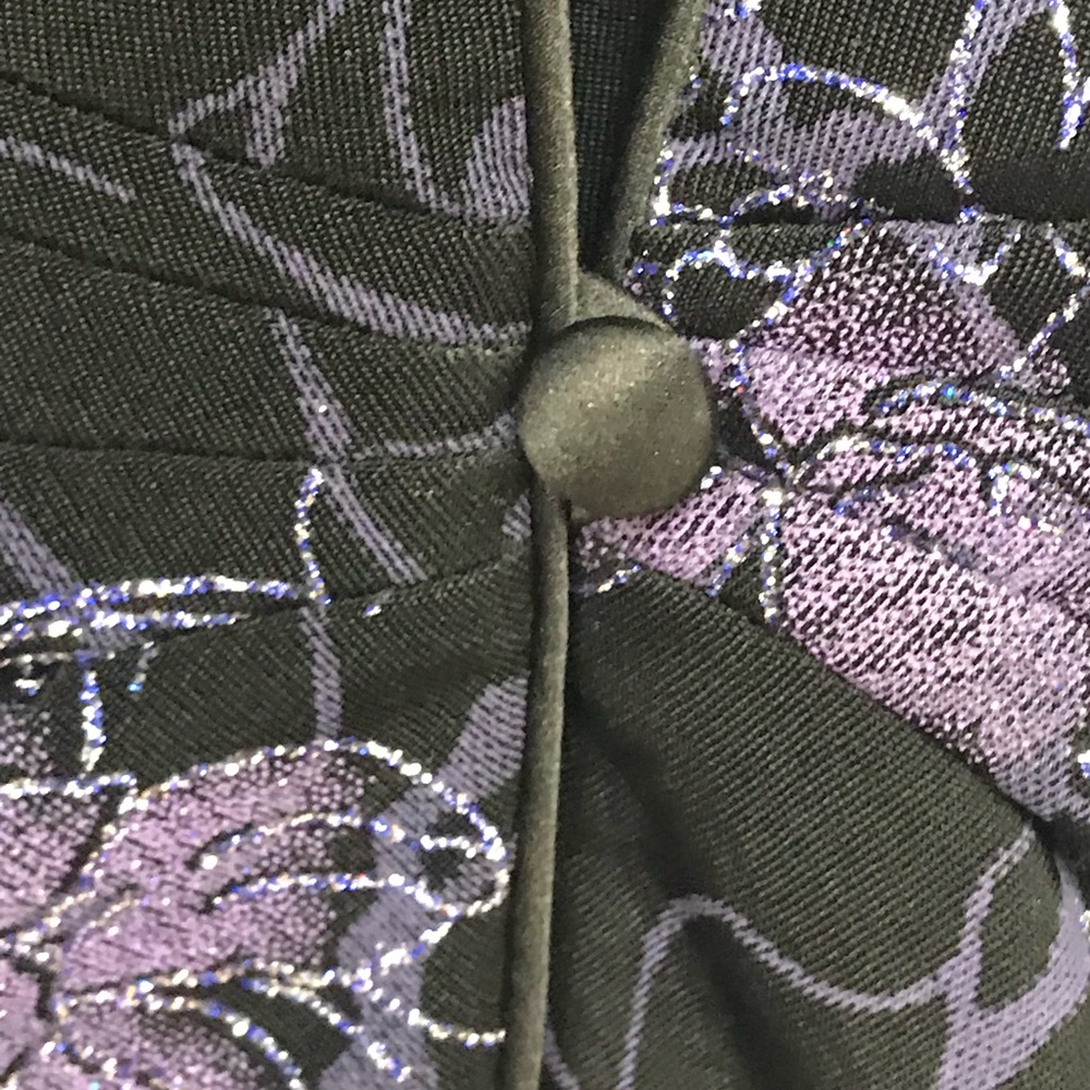 Vintage floral purple glitter blazer - Picture 4 of 4